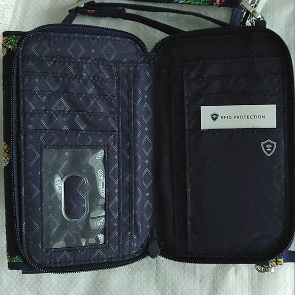 Vera Bradley RFID Wallet Crossbody.Toucan Party (250006-Q60). - Picture 4 of 5